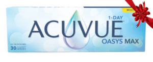 Acuvue Oasys MAX 1-Day Multifocal 30 tk + kingituseks kosmeetikakott