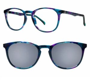CentroStyle F021149276000N Neyeture Shiny Demi Green/Purple + magnetkinnitusega klipid