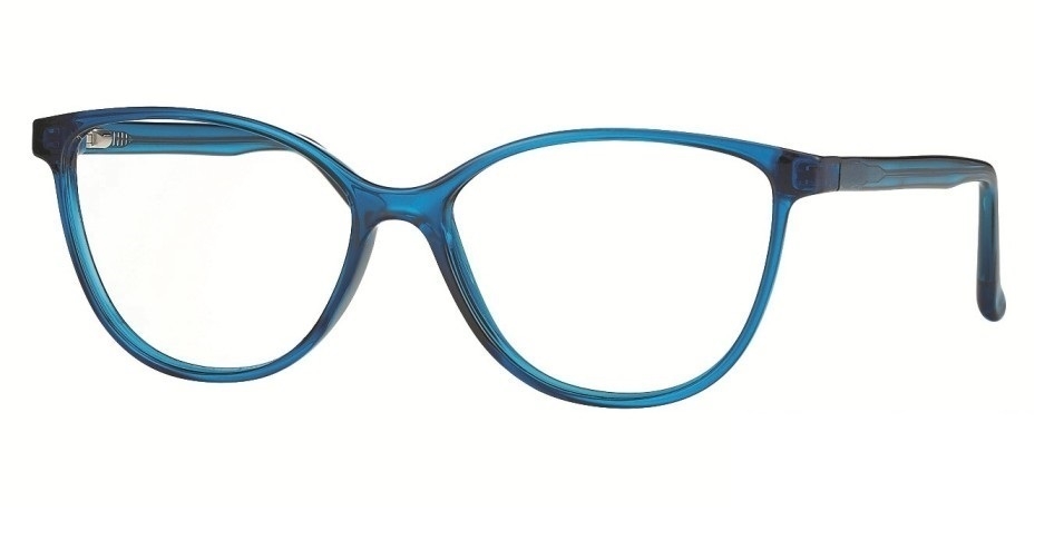 Arvutiprillid sinise valguse filtriga Cat-Eye F0215 Transparent Turquoise Blue Light Filter Sph 0,0