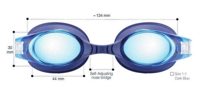 Kinkekomplekt: optilised ujumisprillid SWIMMI 2 (sph -1,0 kuni -8,0) - Pilt 2