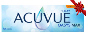 Acuvue Oasys MAX 1-Day for Astigmatism 30 tk + kingituseks kosmeetikakott