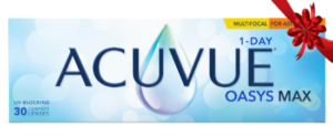 Acuvue Oasys MAX 1-Day Multifocal for Astigmatism 30 tk + kingituseks kosmeetikakott